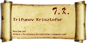 Trifunov Krisztofer névjegykártya