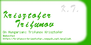 krisztofer trifunov business card